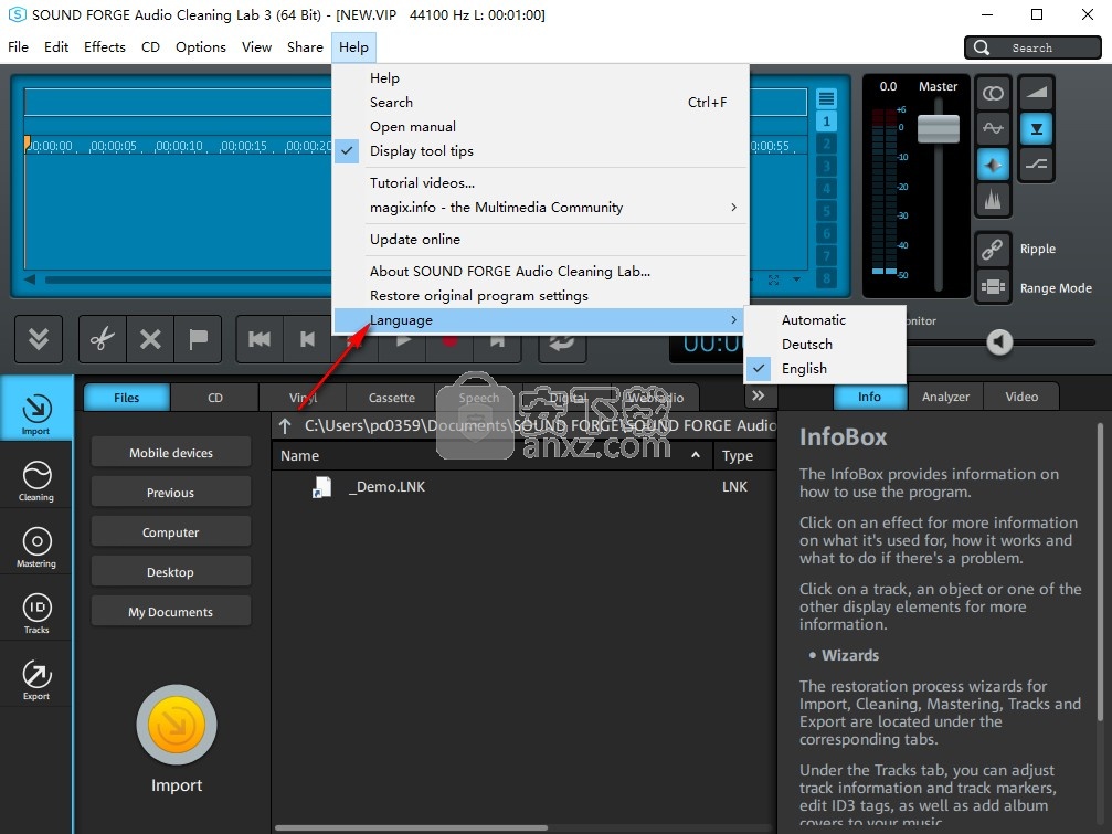 SOUND FORGE Audio Cleaning Lab 3文件