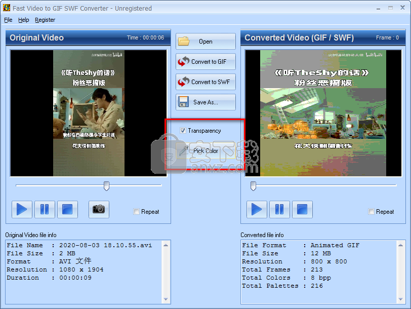 Fast Video to GIF SWF Converter(视频转gif/swf软件)