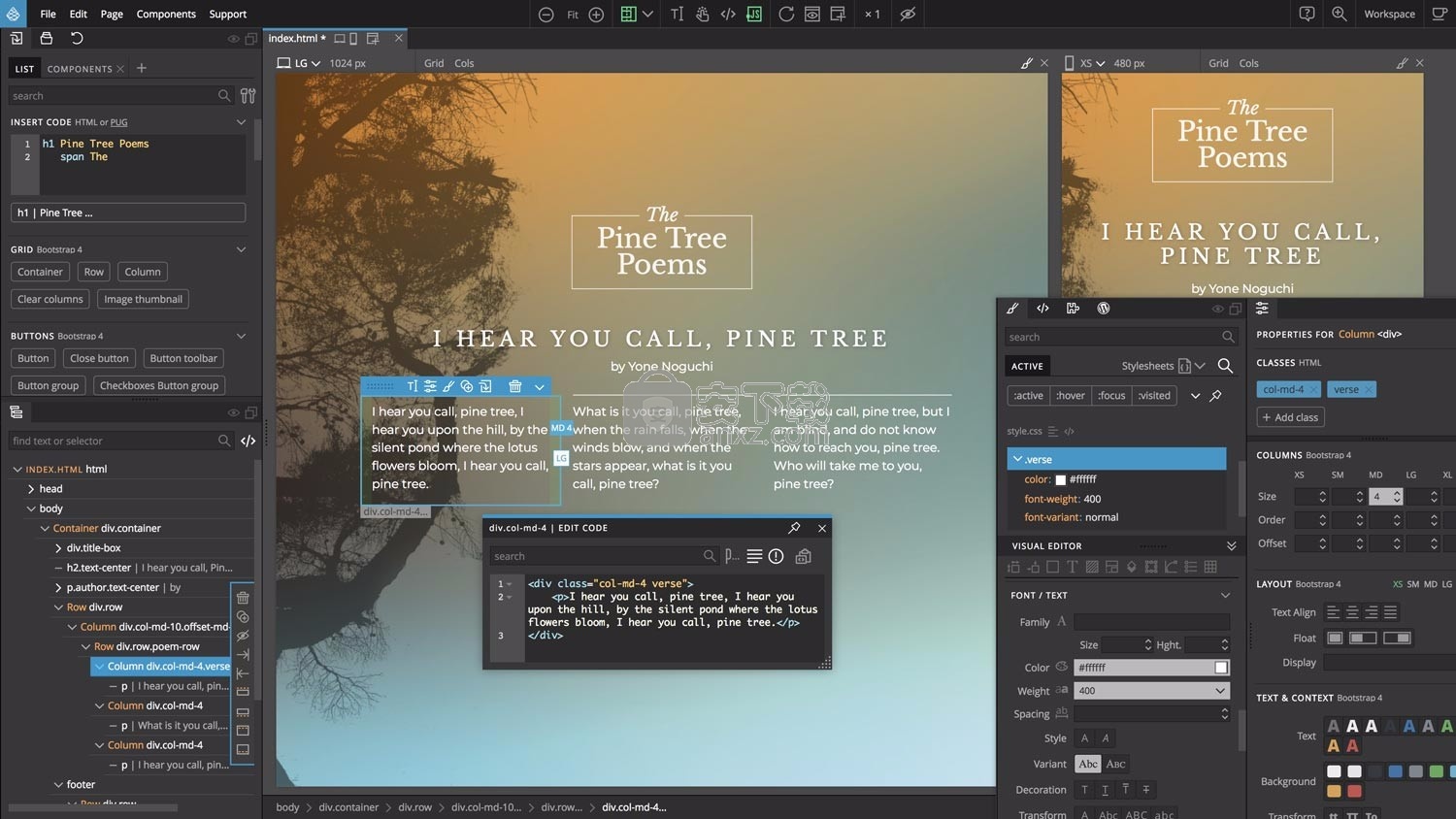 Pinegrow Web Editor(多功能桌面Web编辑器)