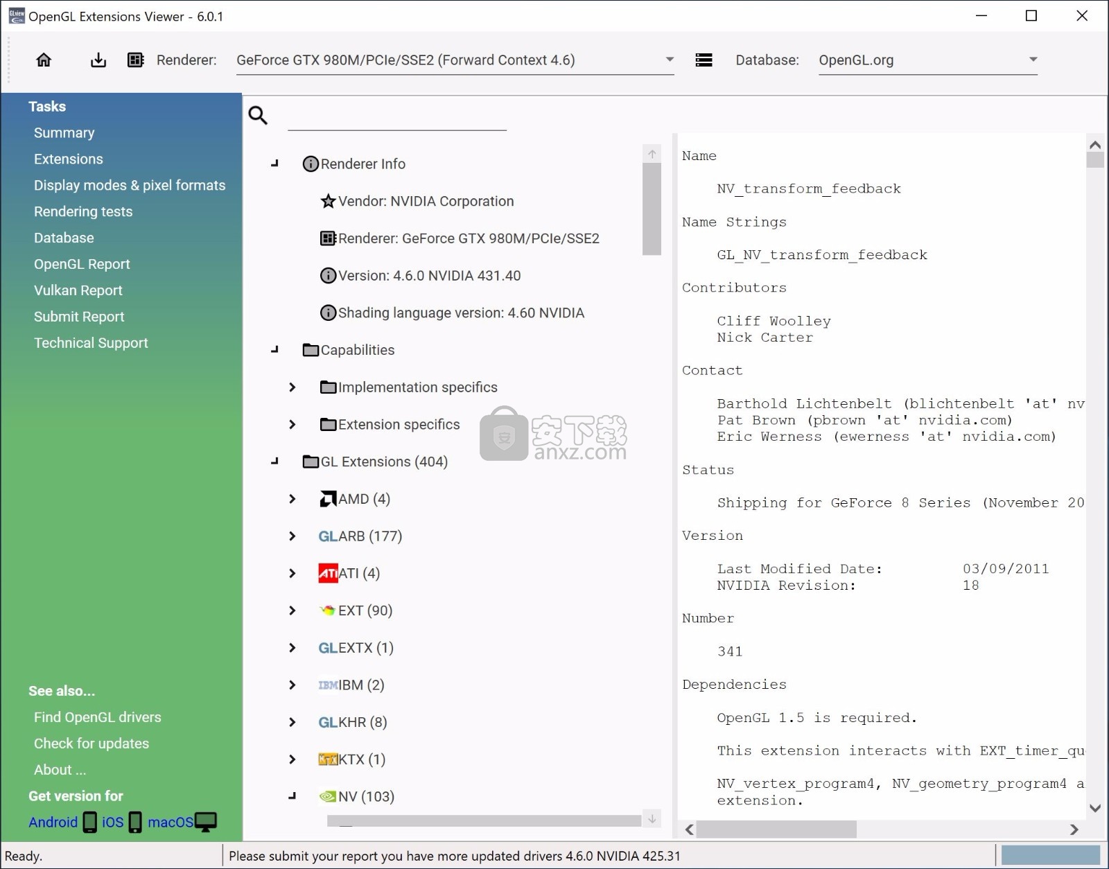 OpenGL Extension Viewer(OpenGL扩展查看器)