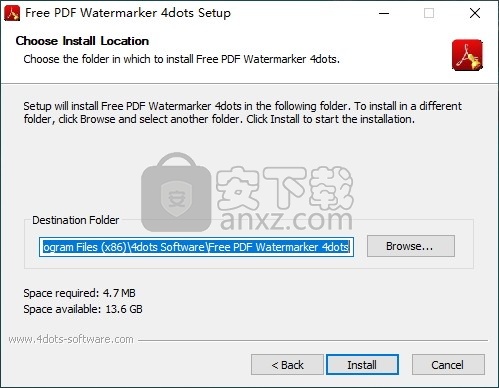 Free PDF Watermarker 4dots(PDF添加水印工具)