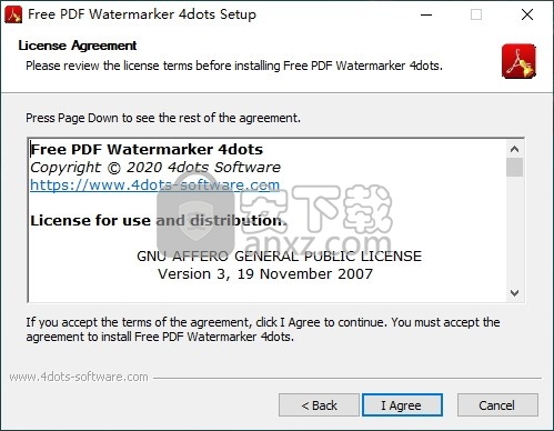Free PDF Watermarker 4dots(PDF添加水印工具)