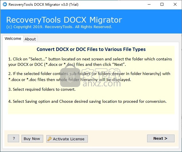 RecoveryTools DOCX Migrator(DOCX文件格式转换器)