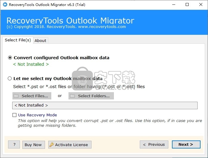 RecoveryTools Outlook Migrator(PST转换软件)
