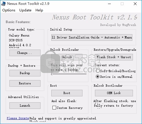 Nexus Root Toolkit(Nexus刷机与解锁工具)