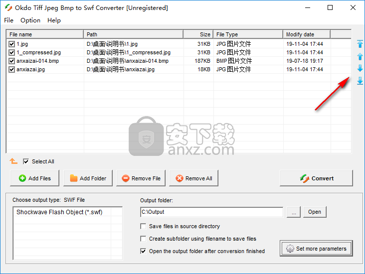 Okdo Tiff Jpeg Bmp to Swf Converter(图片转swf转换器)