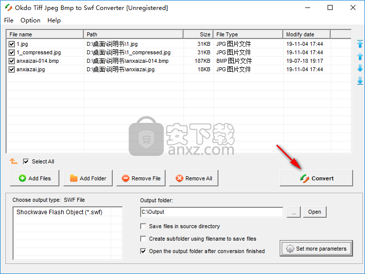 Okdo Tiff Jpeg Bmp to Swf Converter(图片转swf转换器)