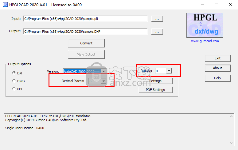 HPGL2CAD 2020(HPGL转CAD转换器)