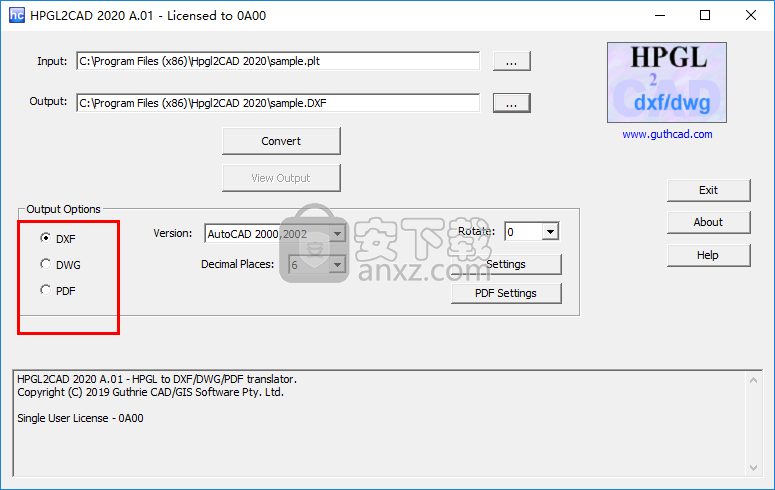 HPGL2CAD 2020(HPGL转CAD转换器)