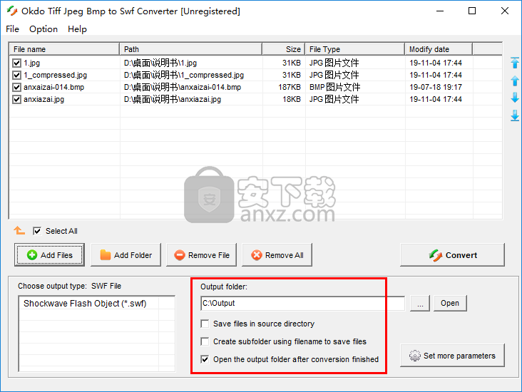 Okdo Tiff Jpeg Bmp to Swf Converter(图片转swf转换器)