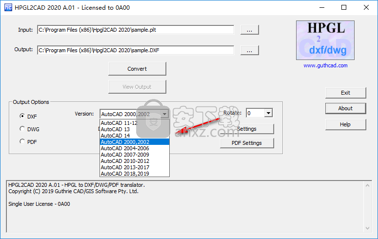 HPGL2CAD 2020(HPGL转CAD转换器)