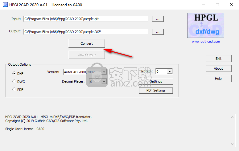 HPGL2CAD 2020(HPGL转CAD转换器)