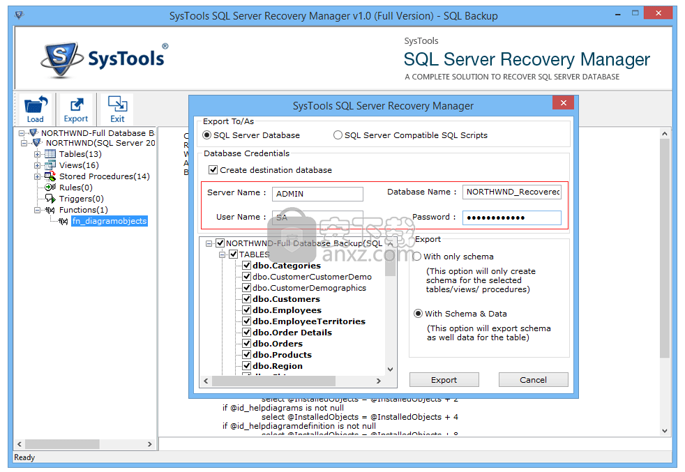 SysTools SQL Server Recovery Manager(SQL Server数据库恢复工具)