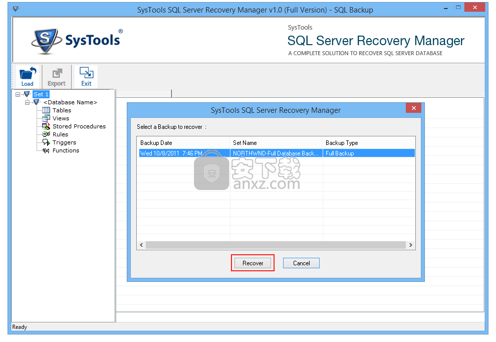 SysTools SQL Server Recovery Manager(SQL Server数据库恢复工具)