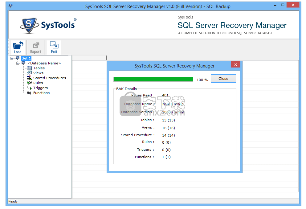 SysTools SQL Server Recovery Manager(SQL Server数据库恢复工具)