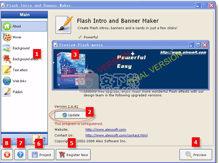 Aleo Flash Intro and Banner Maker(flash动画设计工具)