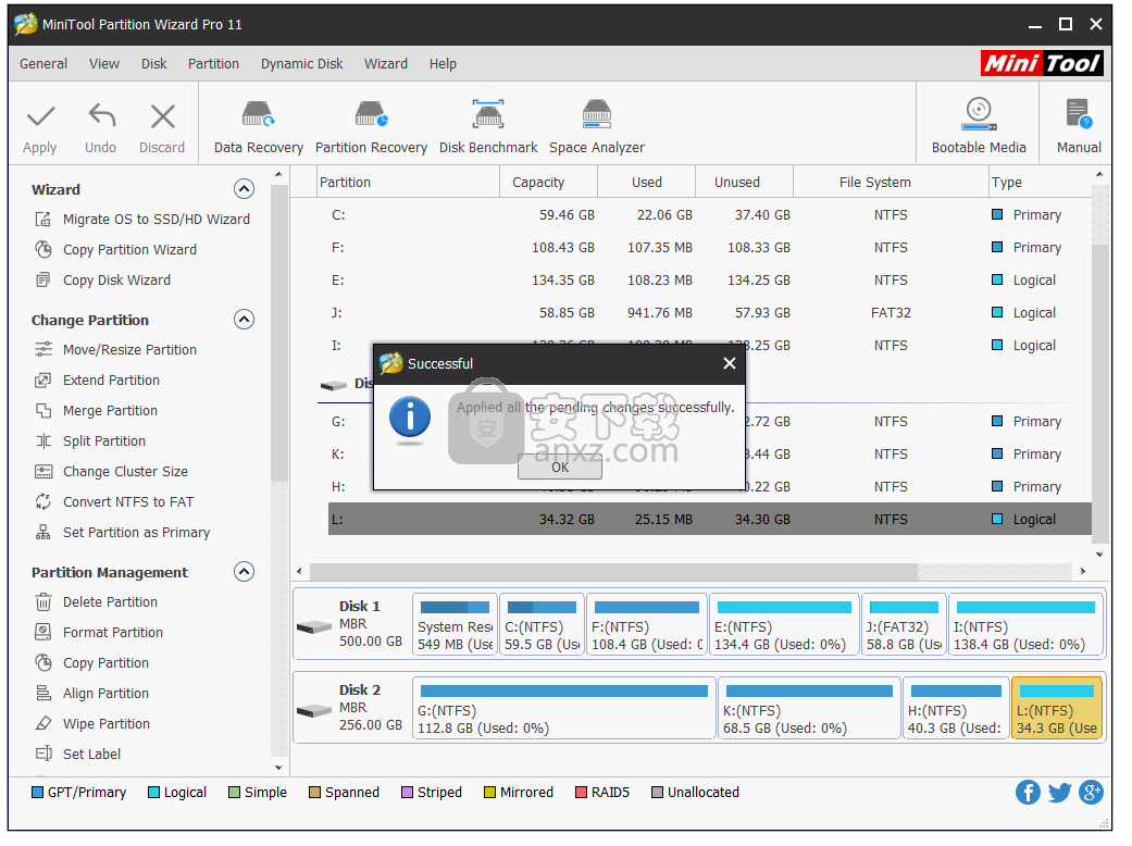 MiniTool Partition Wizard Technician(磁盘分区管理软件)