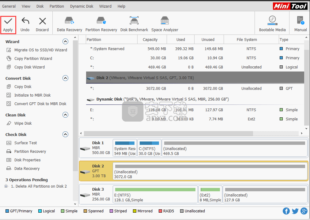 MiniTool Partition Wizard Technician(磁盘分区管理软件)