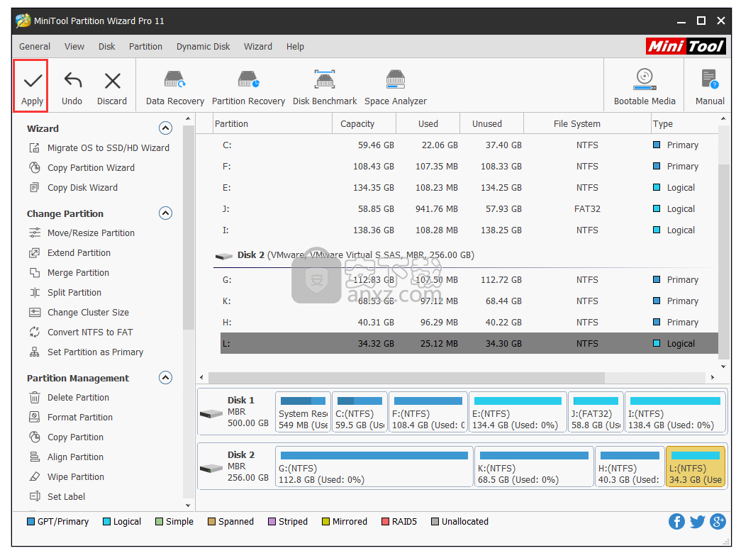MiniTool Partition Wizard Technician(磁盘分区管理软件)