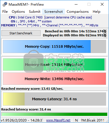 MaxxMEM2(内存性能测试工具)