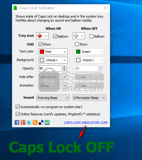 Caps Lock Indicator(大小写指示灯锁定工具)