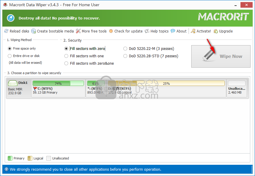 Macrorit Disk Partition Wiper(硬盘格式化工具)