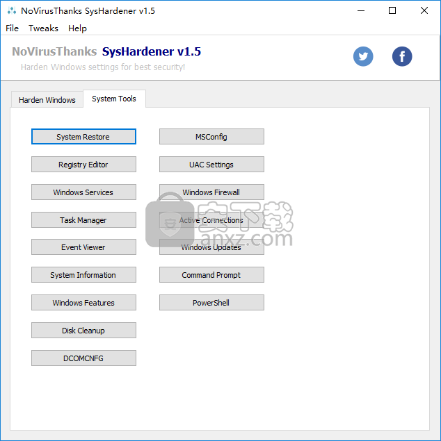 SysHardener(windows禁用规则功能工具)