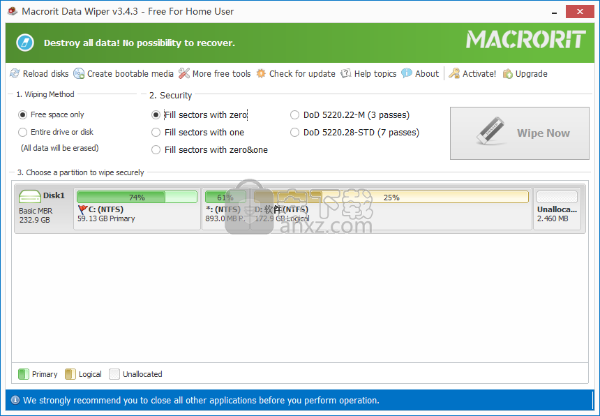 Macrorit Disk Partition Wiper(硬盘格式化工具)