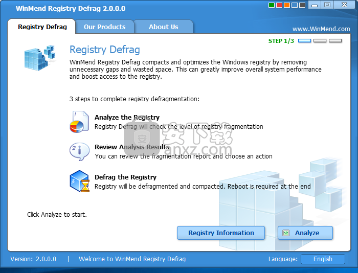 注册表碎片整理工具(WinMend Registry Defrag)