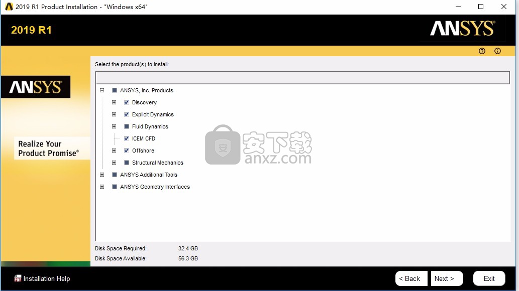 ansys products 2019 r1 64位中文破解版