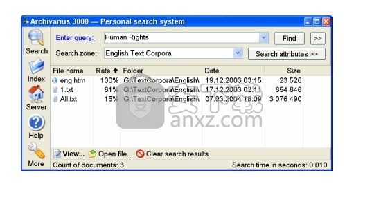 Archivarius 3000(文档搜索工具)