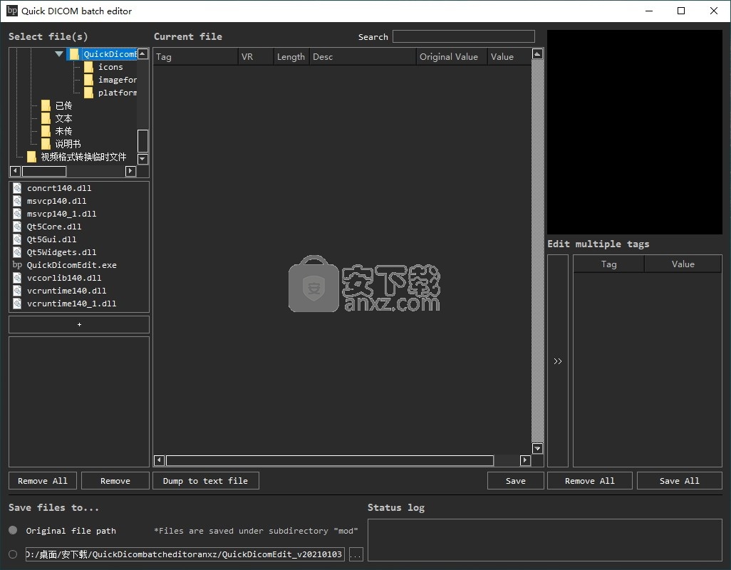 Quick Dicom batch editor(DICOM标签浏览编辑器)