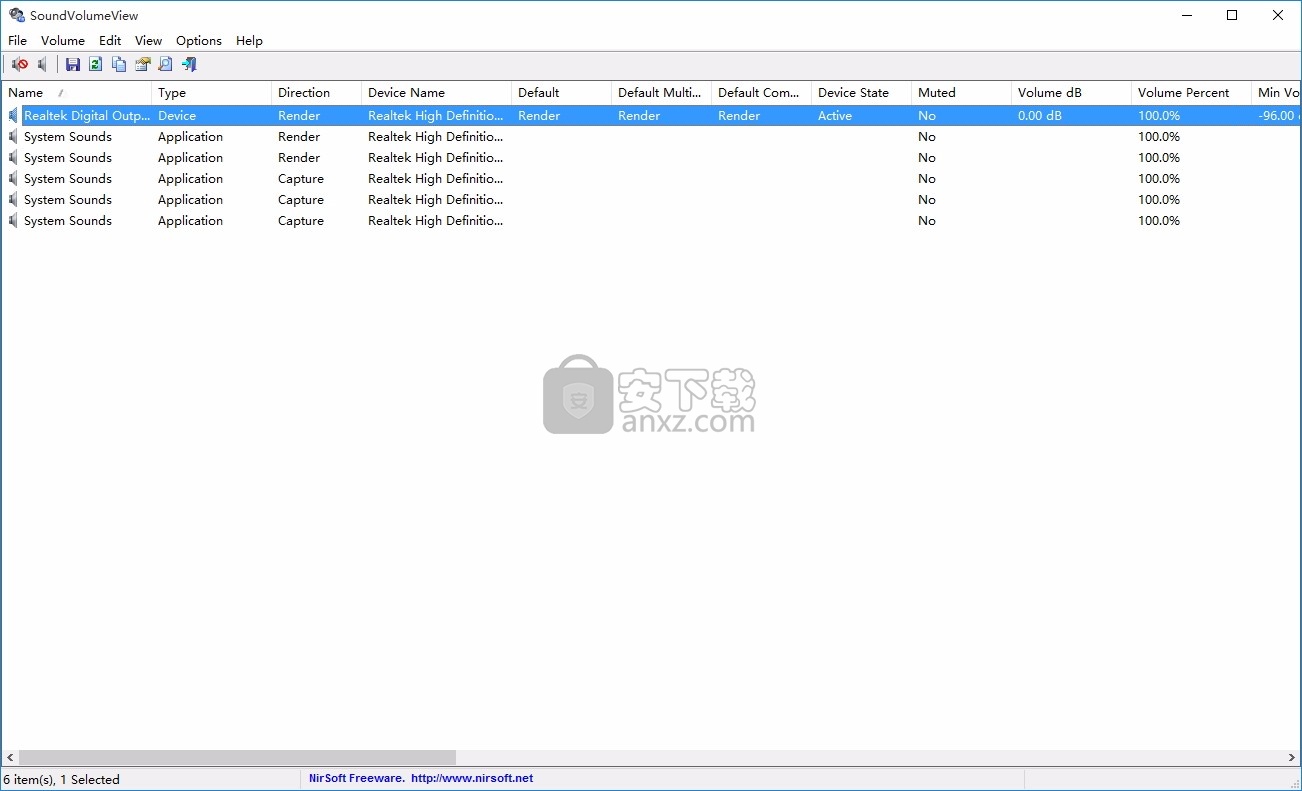 SoundVolumeView 2.43 for windows download