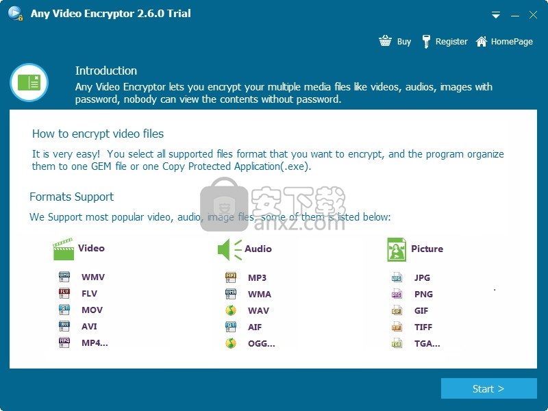 Gilisoft Any Video Encryptor(媒体加密工具)