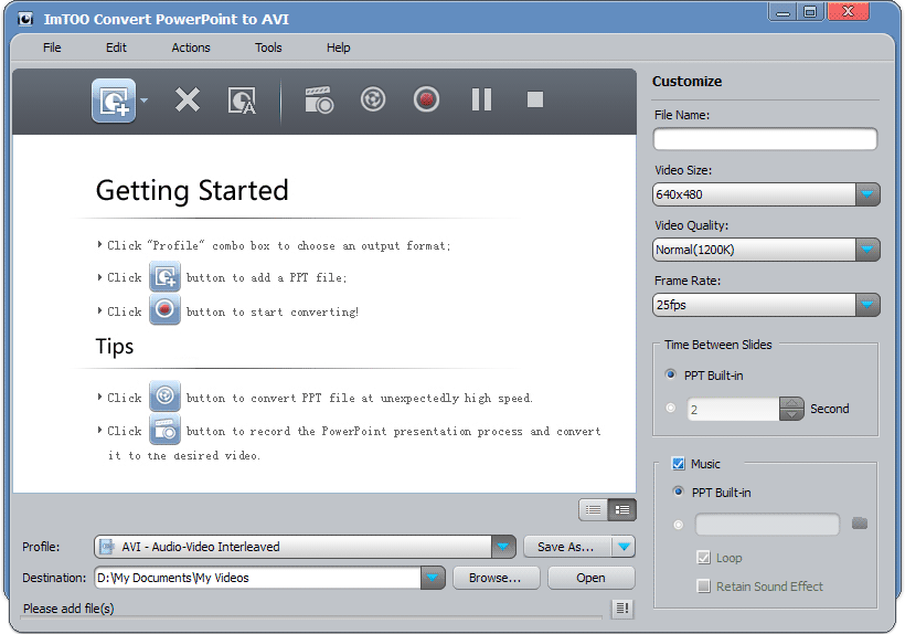 ImTOO Convert PowerPoint to AVI(PowerPoint转AVI)