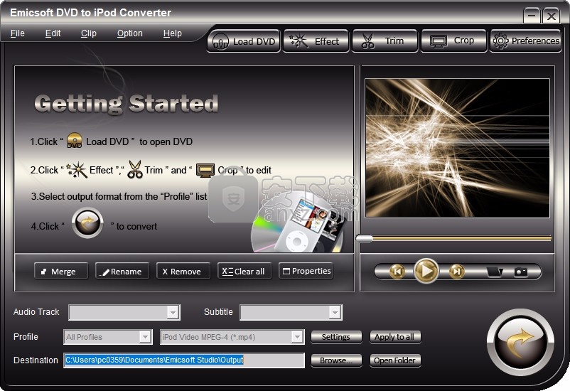 Emicsoft DVD to iPod Converter(DVD转ipod转换器)