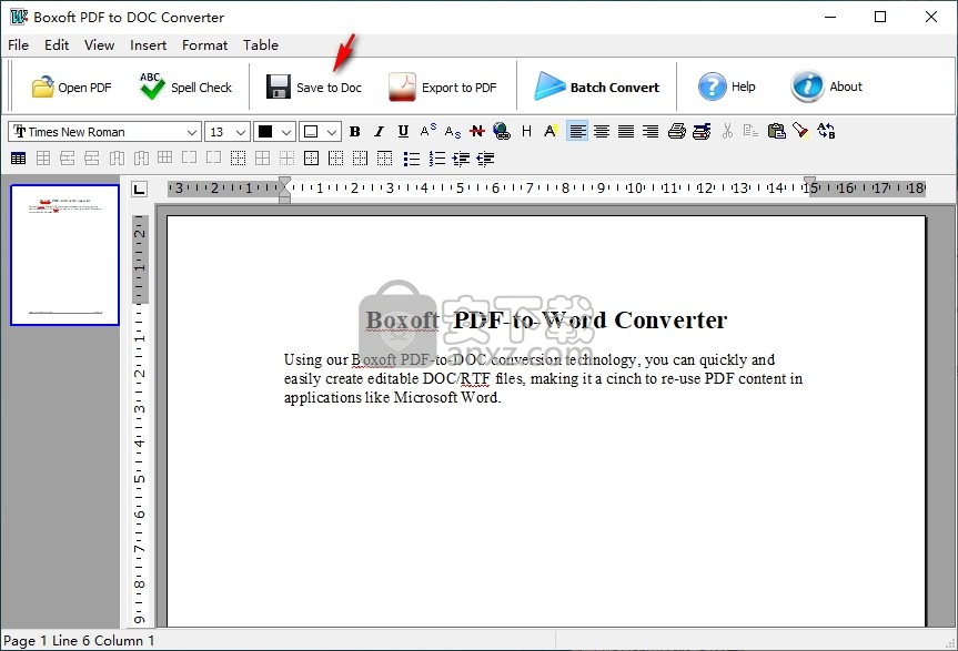 Boxoft PDF to DOC Converter(PDF转DOC转换器)
