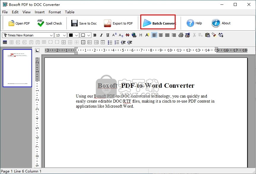Boxoft PDF to DOC Converter(PDF转DOC转换器)
