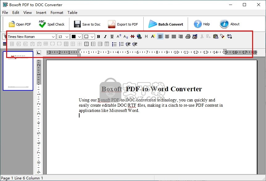 Boxoft PDF to DOC Converter(PDF转DOC转换器)