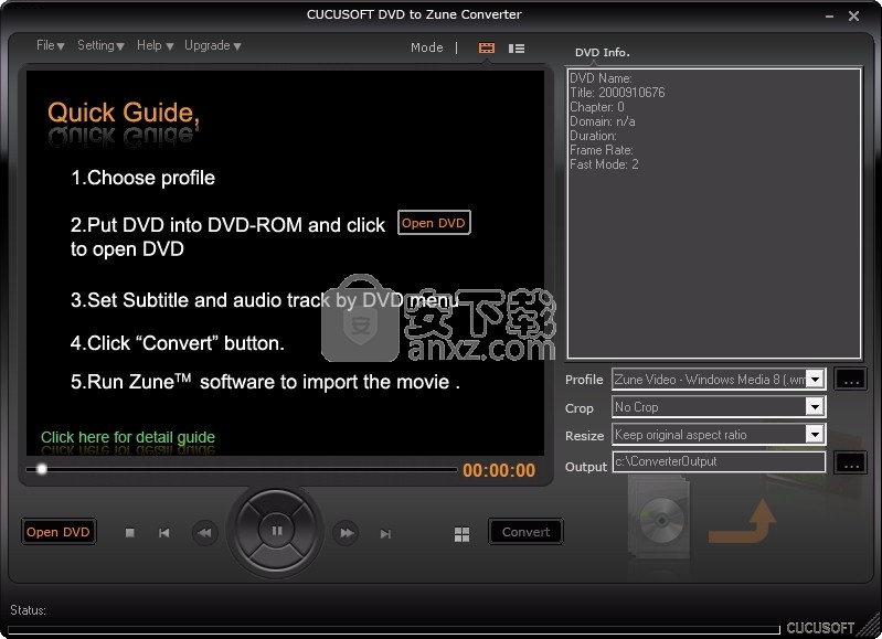 DVD to Zune Converter(多功能DVD转Zune工具)