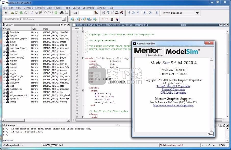 Mentor Graphics ModelSim 2020.4文件