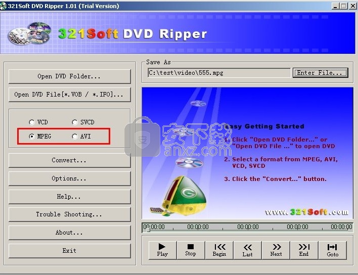 321Soft DVD Ripper(多功能DVD翻录与刻录工具)