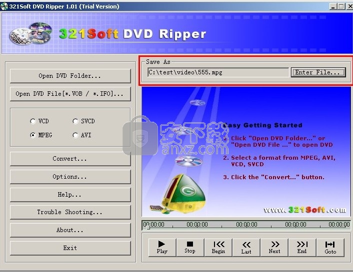 321Soft DVD Ripper(多功能DVD翻录与刻录工具)