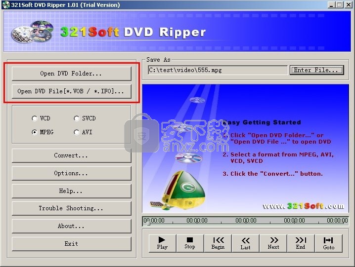 321Soft DVD Ripper(多功能DVD翻录与刻录工具)