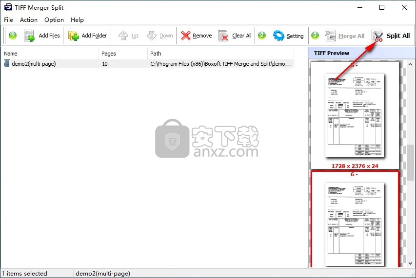 Boxoft TIFF Merge and Split(TIFF合并拆分软件)