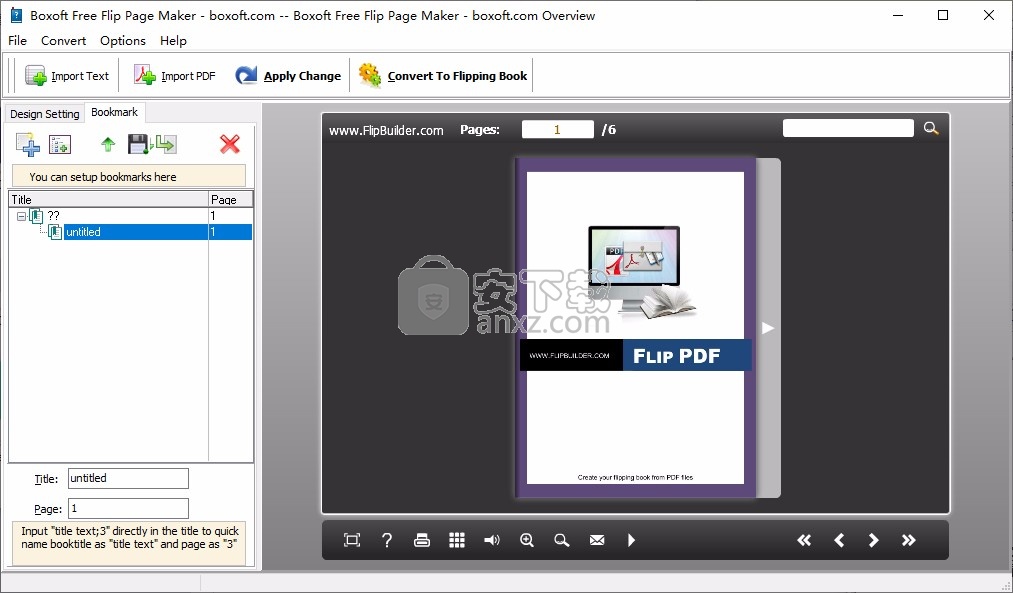 Boxoft Free Flip Page Maker(电子书制作软件)