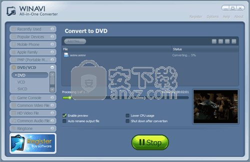 WinAVI AVI to DVD Converter(AVI到DVD转换器)