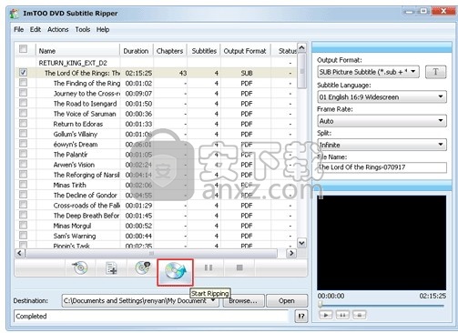 ImTOO DVD Subtitle Ripper(DVD翻录与字幕刻录工具)