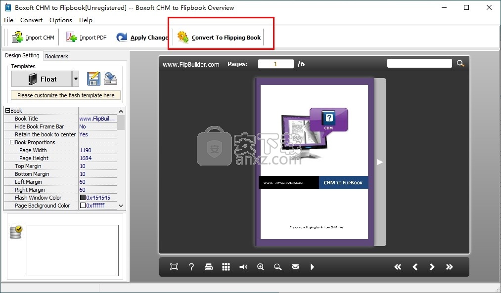 Boxoft CHM to Flipbook(CHM转电子翻页书工具)