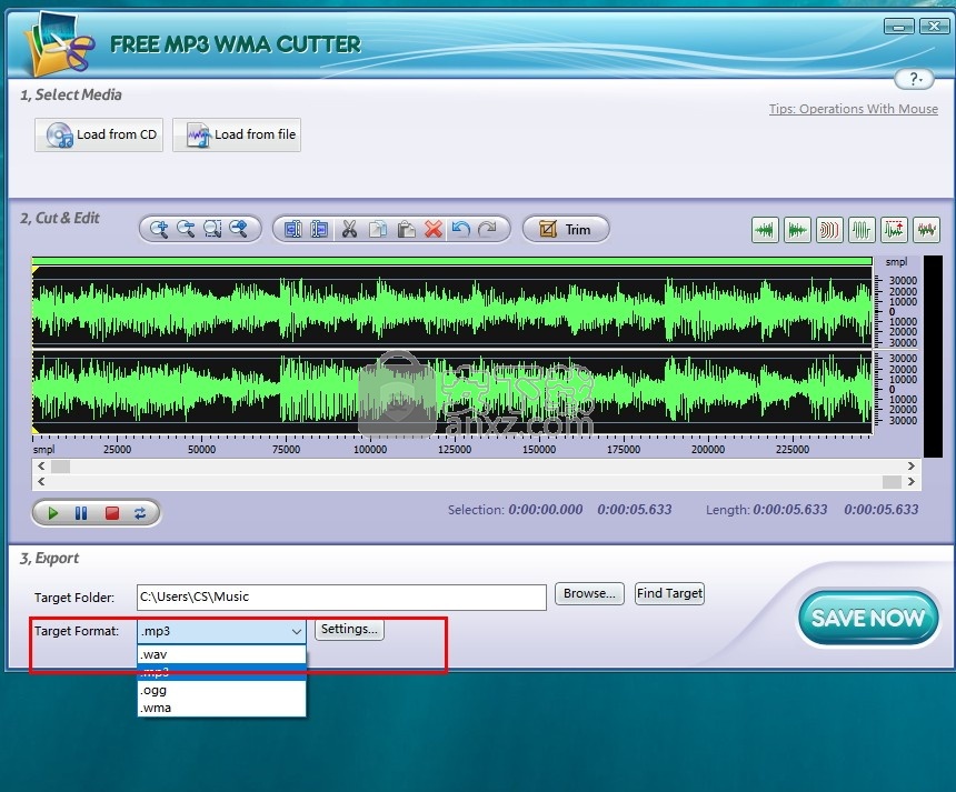 Free MP3 WMA Cutter(免费MP3/WMA剪切软件)